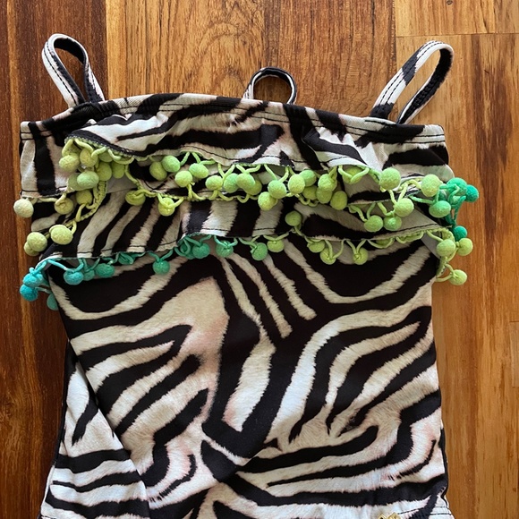 Kids PilyQ Tiger Print Swimsuit Size 2 - Picture 2 of 4